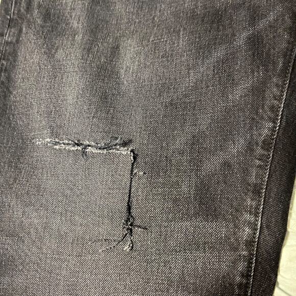 NWT Womens Edwin High Rise Ripped Distressed Black Jeans,100% Cotton,SZ 34 - Picture 6 of 12